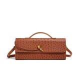 Borsa a busta bordeaux effetto struzzo – Design elegante