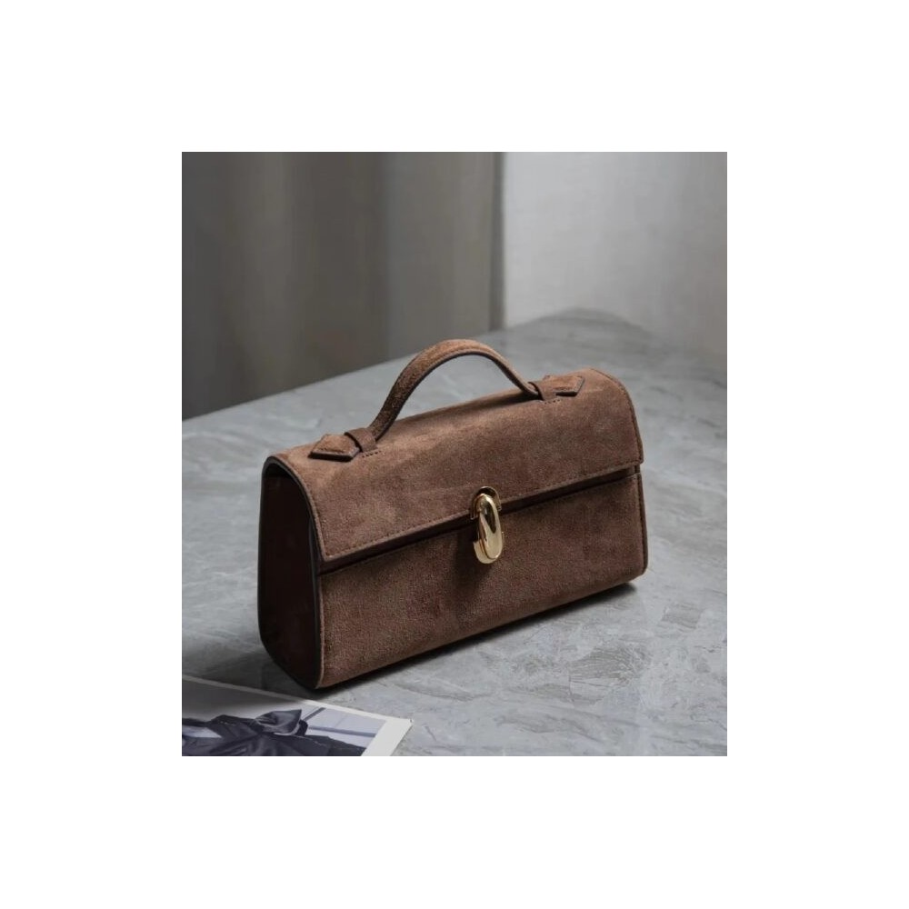 The Symmetry 19 Genuine Suede Leather Handbag – Elegant & Timeless Style