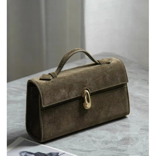 The Symmetry 19 Genuine Suede Leather Handbag – Elegant & Timeless Style