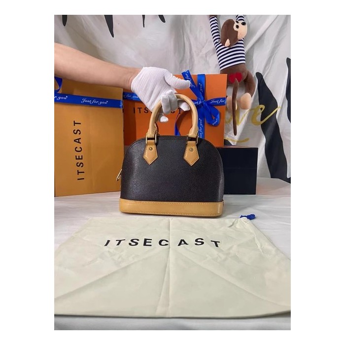 Borsa a Spalla Nera Lux VL – Elegante Borsa da Donna in Tela e Pelle Vera