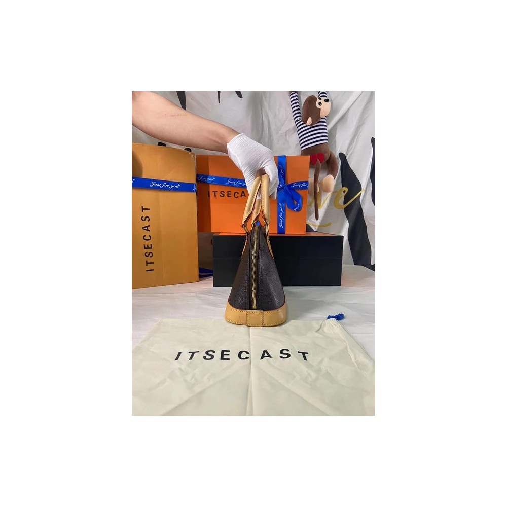 Borsa a Spalla Nera Lux VL – Elegante Borsa da Donna in Tela e Pelle Vera