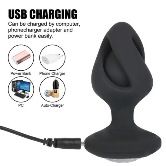 Unisex Prostate Massager & Anal Plug with Suction Base | Rechargeable Vibrating Plug