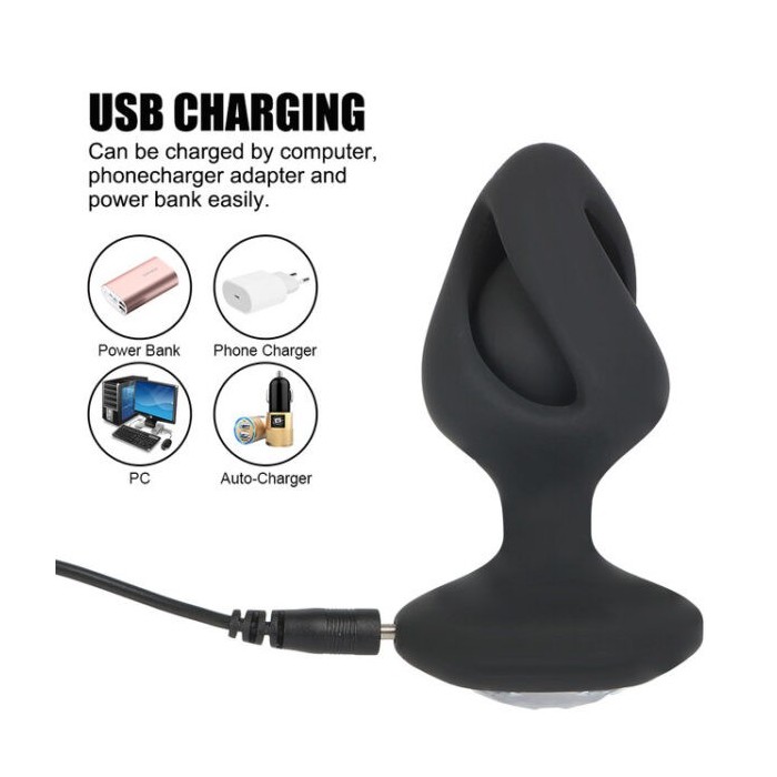 Massaggiatore Prostatico Unisex e Plug Anale con Base a Ventosa | Vibrazioni Ricaricabili