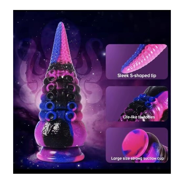 Silicone Tentacle Dildo with Suction Cup – Unisex Fantasy Toy for Intense Pleasure