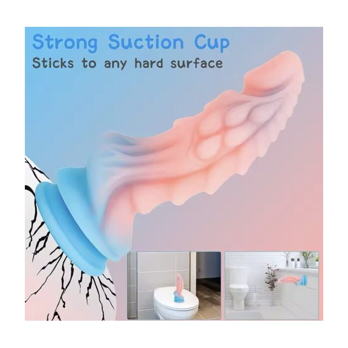 Realistic Silicone Monster Dildo with Strong Suction Cup | 7/8 Inch Thick Adult Toy
