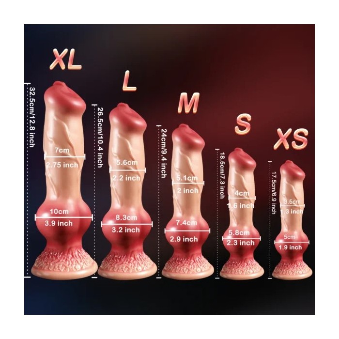 Large Realistic Dog Knot Dildo – Soft & Flexible