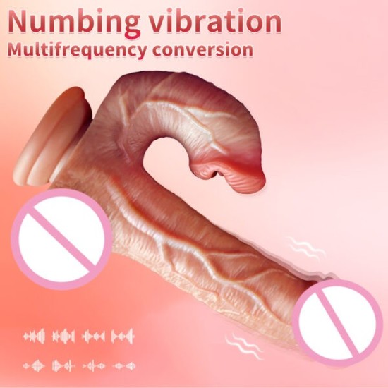 Heated Telescopic Realistic Vibrator with Remote Control | Discreet Delivery