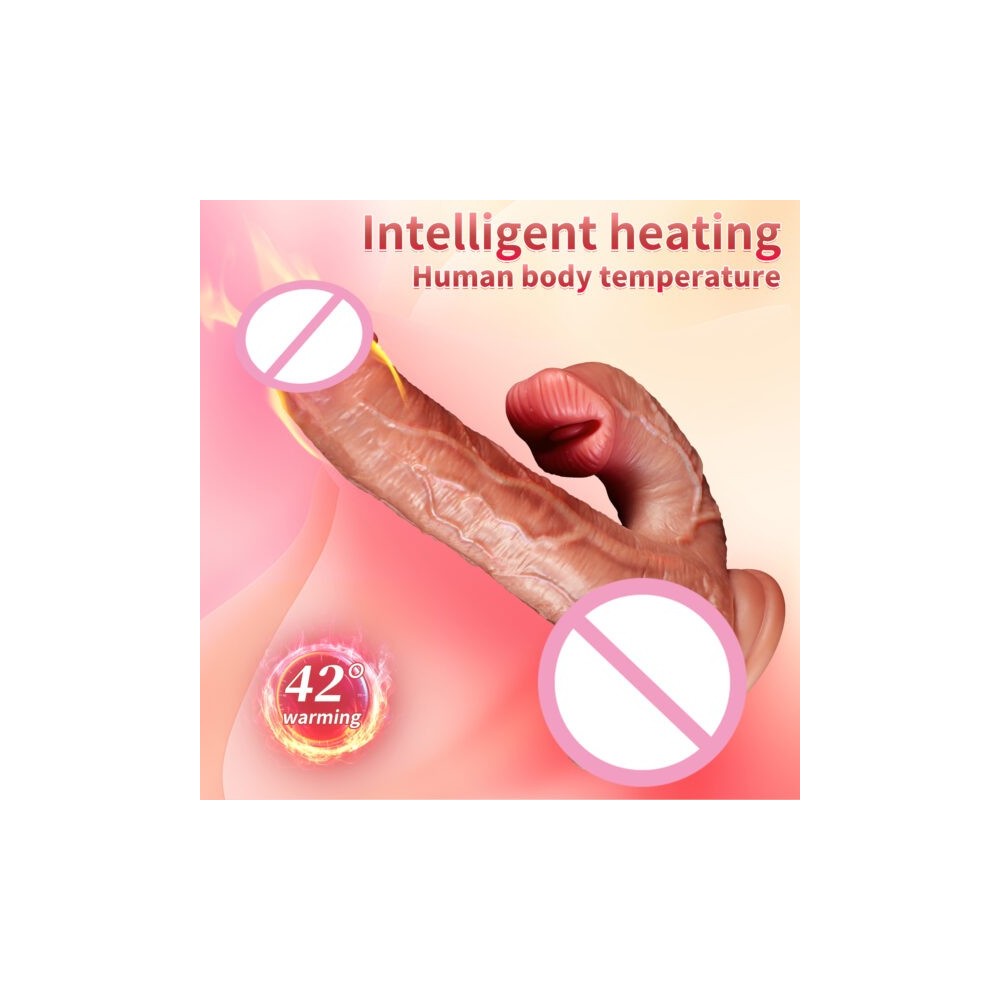 Heated Telescopic Realistic Vibrator with Remote Control | Discreet Delivery