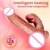 Heated Telescopic Realistic Vibrator with Remote Control | Discreet Delivery