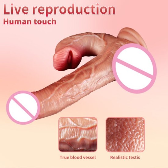 Heated Telescopic Realistic Vibrator with Remote Control | Discreet Delivery