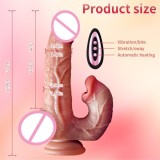 Heated Telescopic Realistic Vibrator with Remote Control | Discreet Delivery