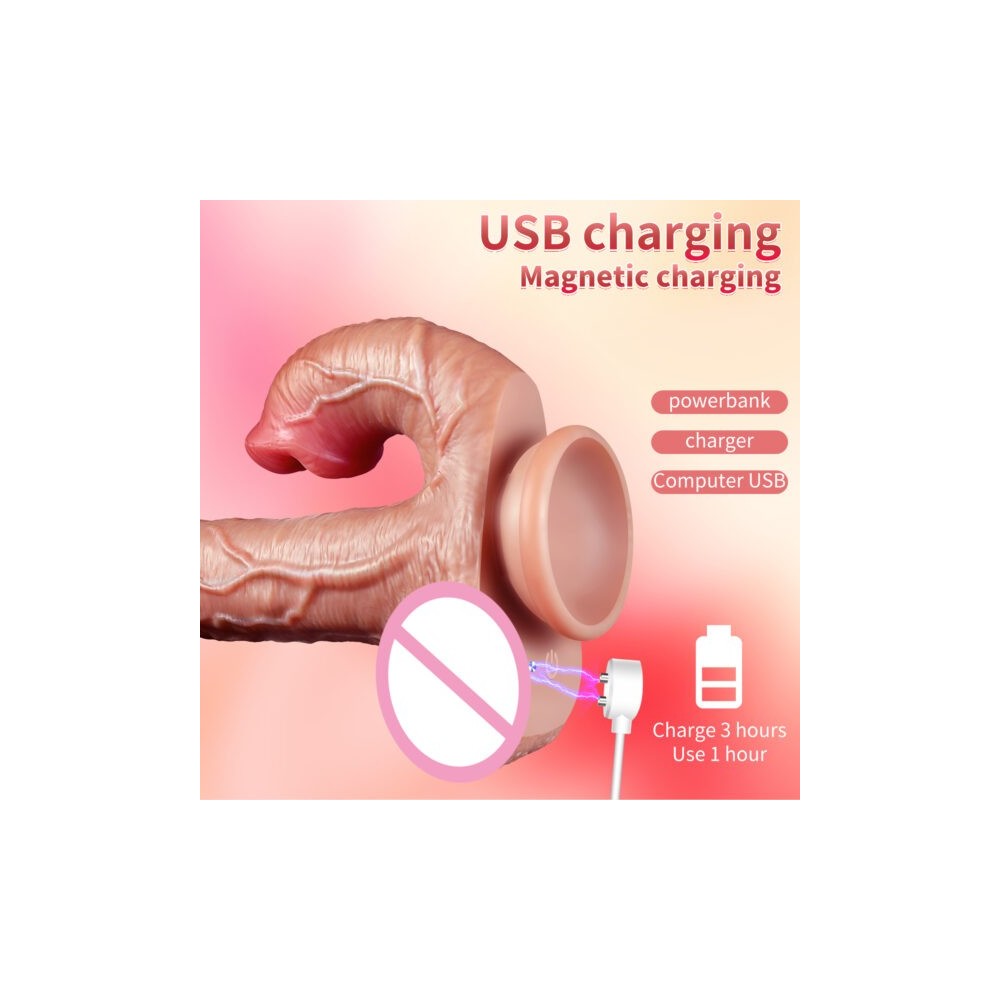 Vibratore Realistico Telescopico Riscaldato con Telecomando | Spedizione Discreta