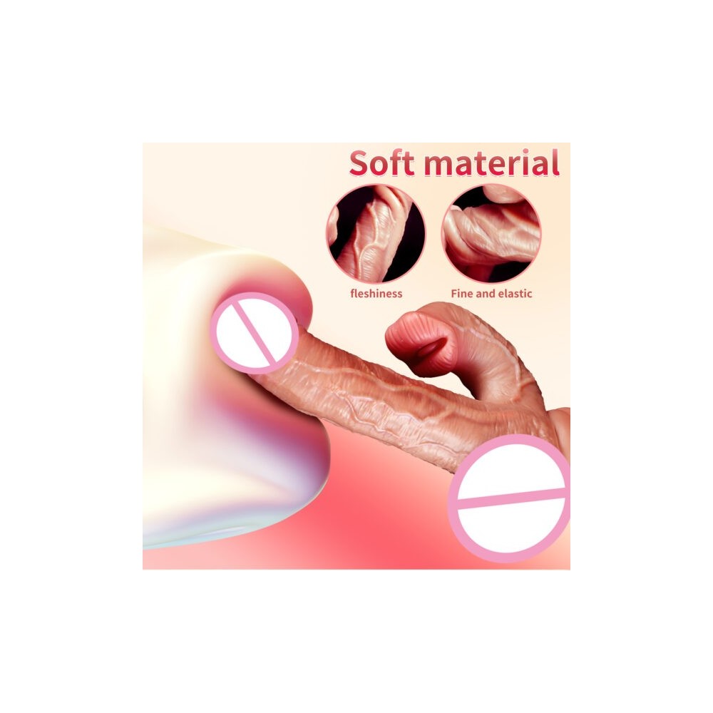 Heated Telescopic Realistic Vibrator with Remote Control | Discreet Delivery