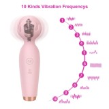 Mini Wand Vibrator – 10-Mode G-Spot & Clitoral Massager
