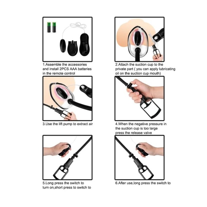 Manual Vacuum Pump with Vibrator for Women – Multifunction Intimate Stimulator