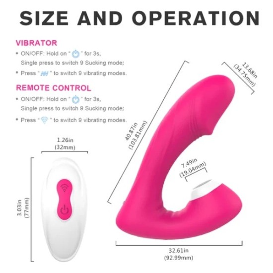 G-Spot & Clitoral Suction Vibrator – 9 Modes, Waterproof IPX7