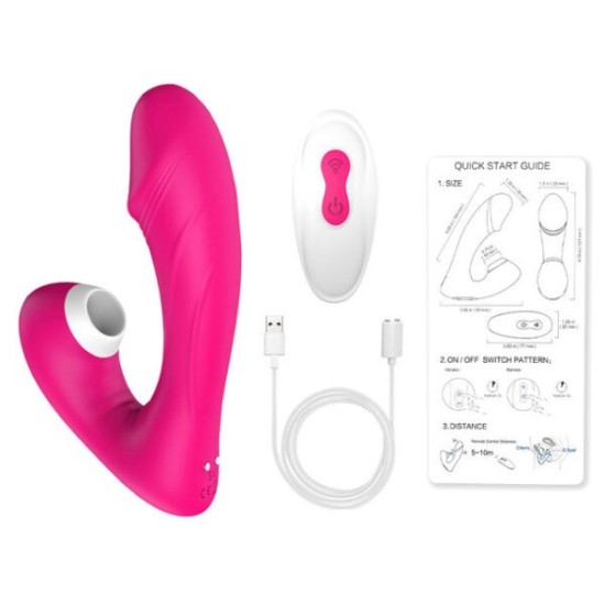 Vibratore Punto G e Clitoride con Suzione – 9 Modalità, Impermeabile IPX7