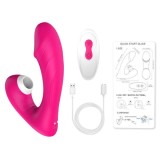 Vibratore Punto G e Clitoride con Suzione – 9 Modalità, Impermeabile IPX7