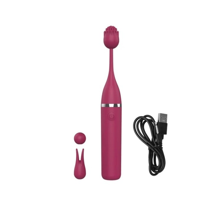 Stimolatore Punto G e Clitoride 3 Testine – Vibratore Donna 10 Modalità Impermeabile