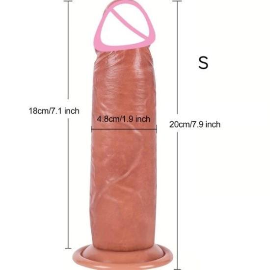 Dildo realistico con prepuzio scorrevole – Piacere naturale