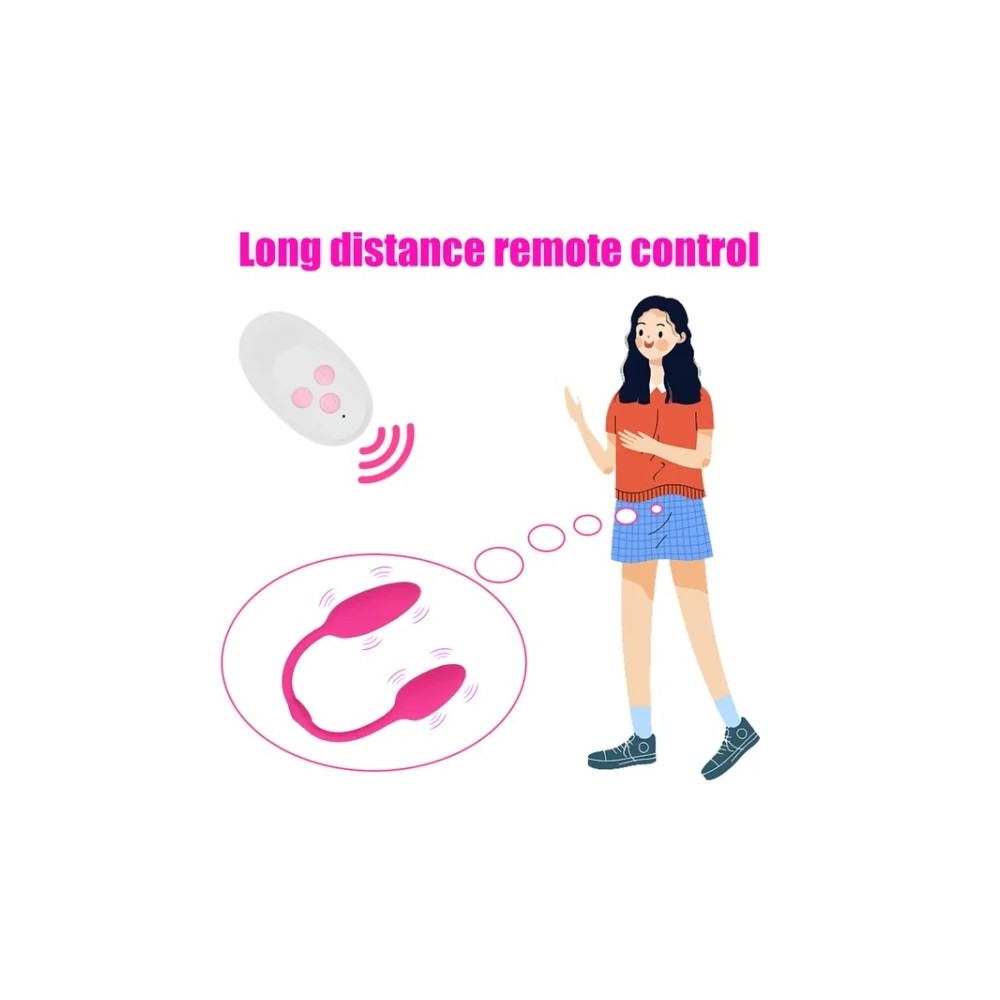 Double-Head Clitoral & G-Spot Vibrator with Remote Control | 10 Vibration Modes