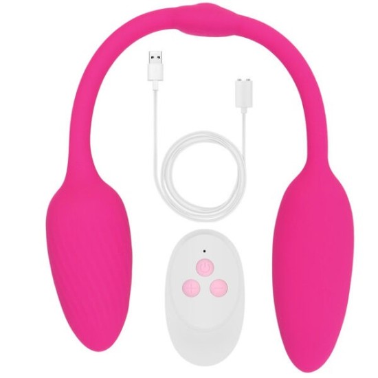 Double-Head Clitoral & G-Spot Vibrator with Remote Control | 10 Vibration Modes