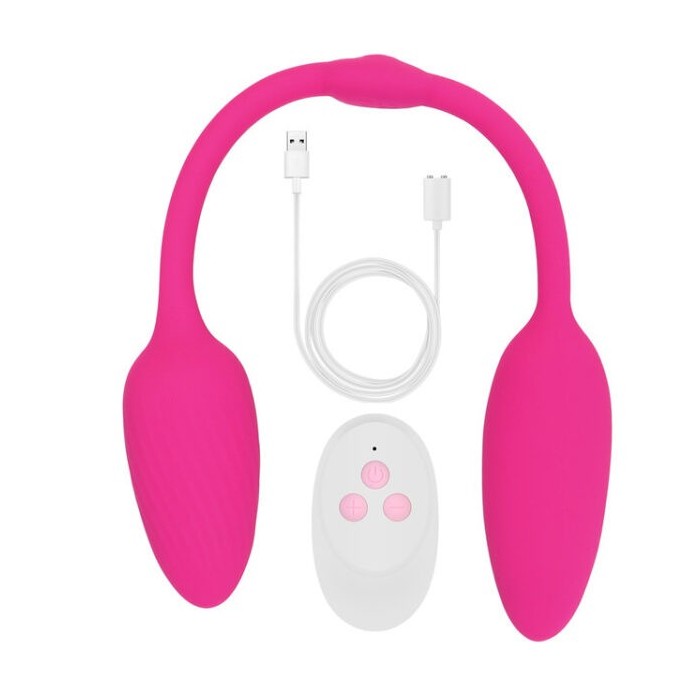 Double-Head Clitoral & G-Spot Vibrator with Remote Control | 10 Vibration Modes