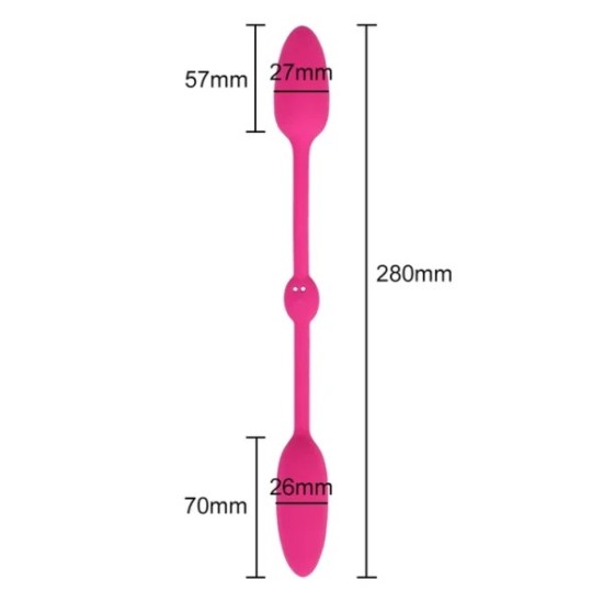 Double-Head Clitoral & G-Spot Vibrator with Remote Control | 10 Vibration Modes