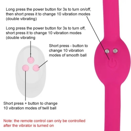 Double-Head Clitoral & G-Spot Vibrator with Remote Control | 10 Vibration Modes