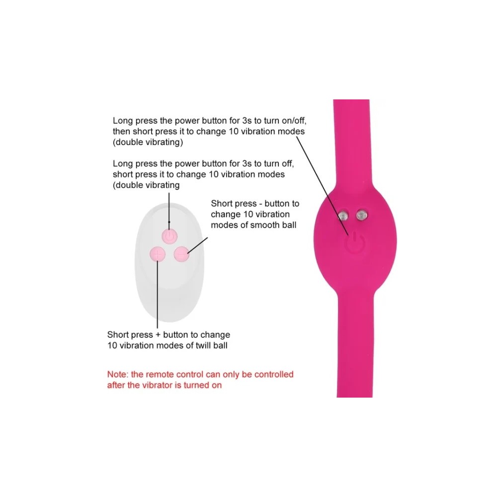 Double-Head Clitoral & G-Spot Vibrator with Remote Control | 10 Vibration Modes