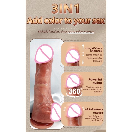 Automatic Thrusting Dildo with Remote Control & Heating | Realistic Vibrator for Women