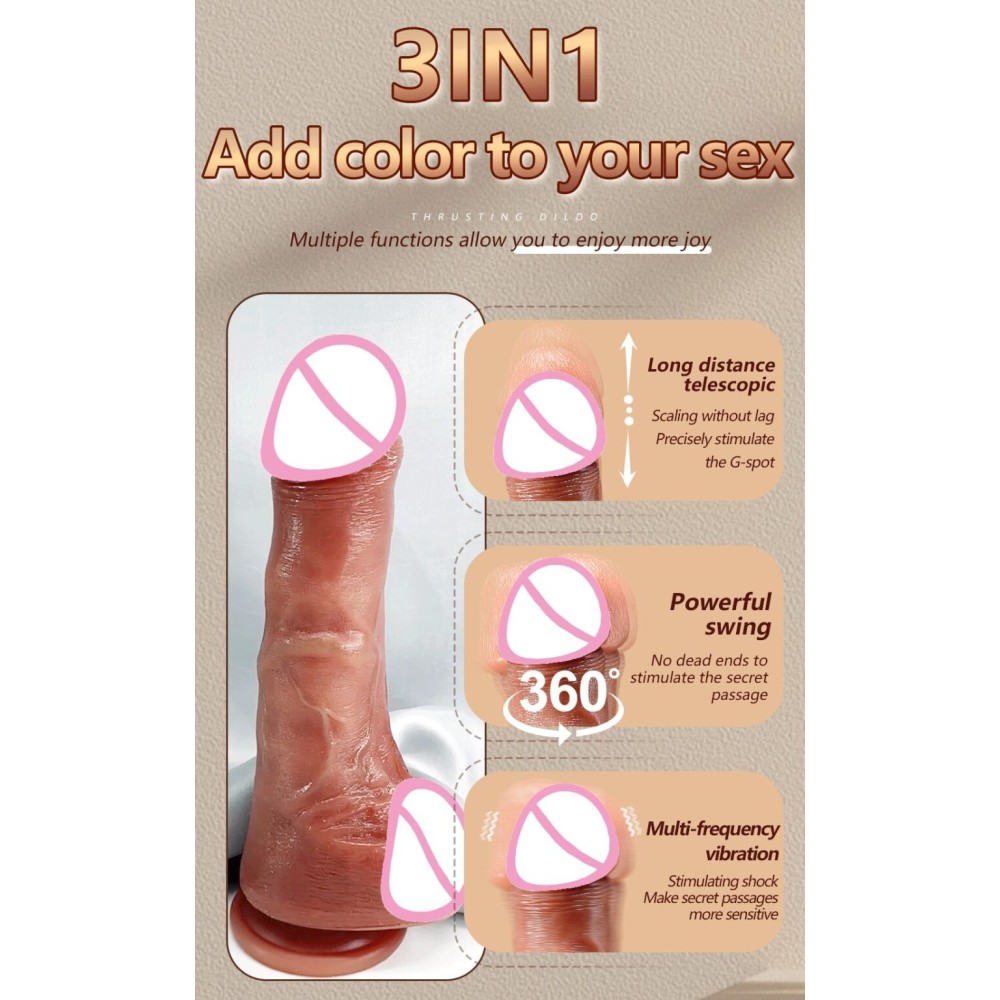 Dildo Automatico con Telecomando e Riscaldamento | Vibratore Realistico per Donne