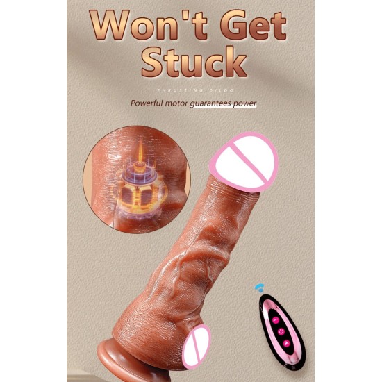 Automatic Thrusting Dildo with Remote Control & Heating | Realistic Vibrator for Women