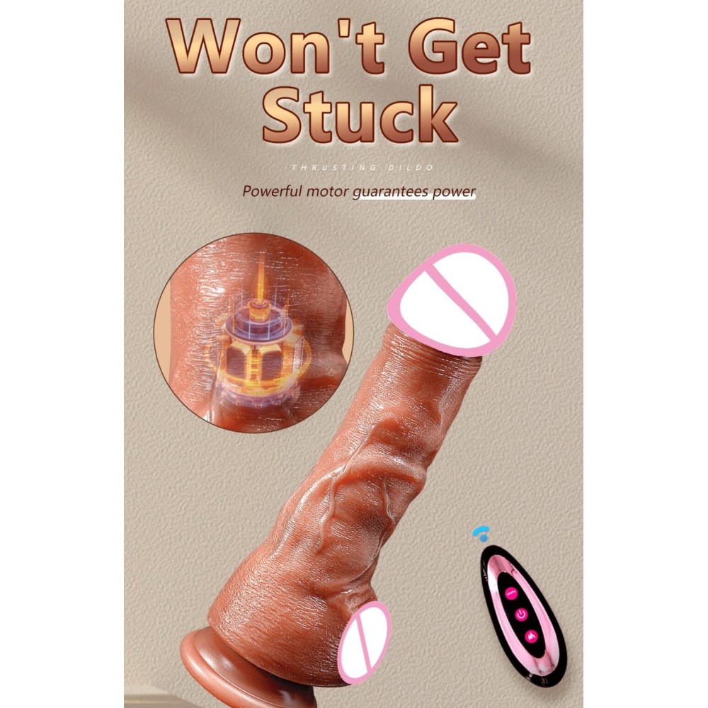Dildo Automatico con Telecomando e Riscaldamento | Vibratore Realistico per Donne