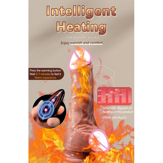 Automatic Thrusting Dildo with Remote Control & Heating | Realistic Vibrator for Women