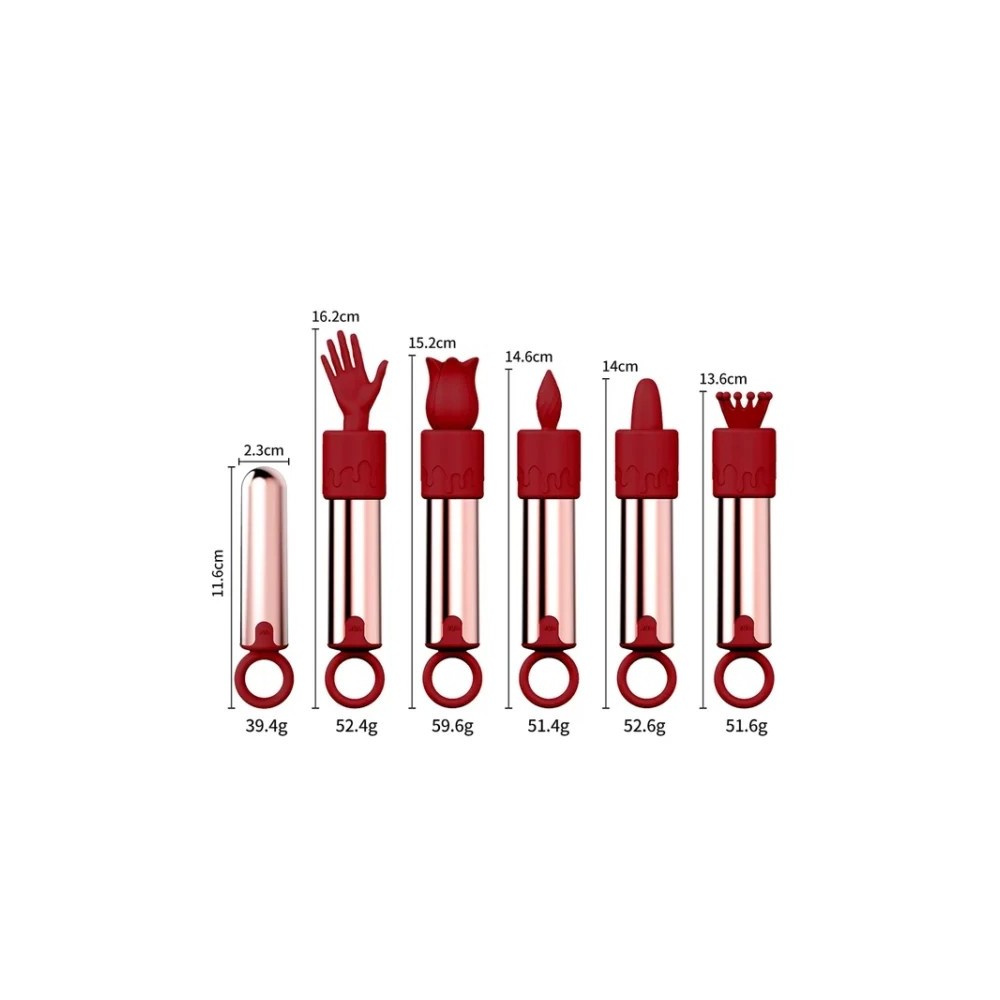 Vibratore Mini Bullet 5-in-1 – Stimolatore Clitorideo e Punto G