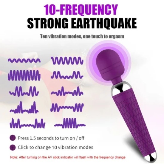 10-Speed Wireless Vibrator for Women – Clitoral & Anal Stimulator | Magic Wand