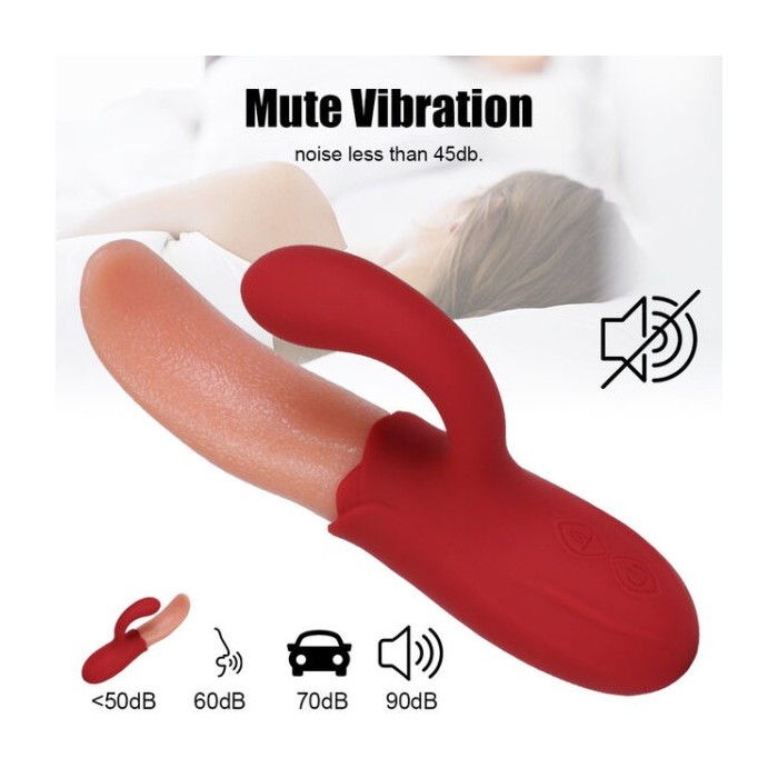 Vibratore a Lingua 10 Modalità per Donne – Stimolatore Clitorideo e Vaginale