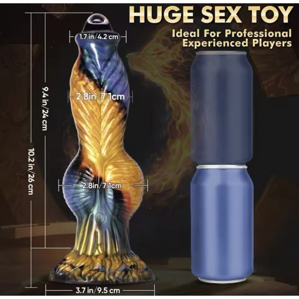 10" Realistic Telescopic Vibrator – Soft Silicone Dildo for G-Spot & Anal Stimulation