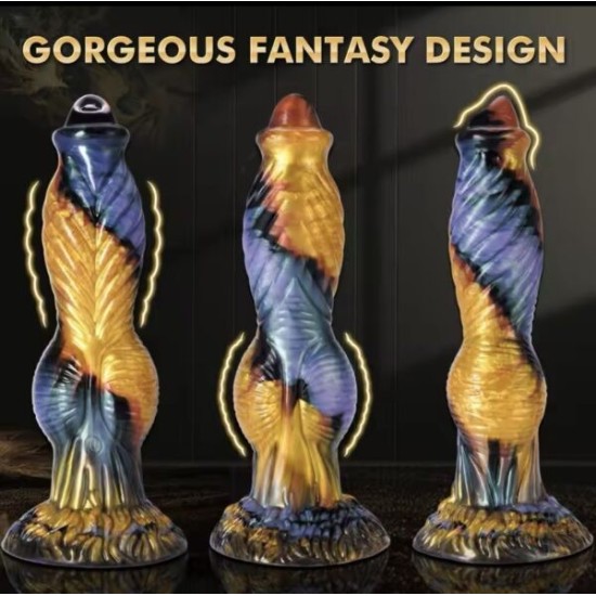 10" Realistic Telescopic Vibrator – Soft Silicone Dildo for G-Spot & Anal Stimulation