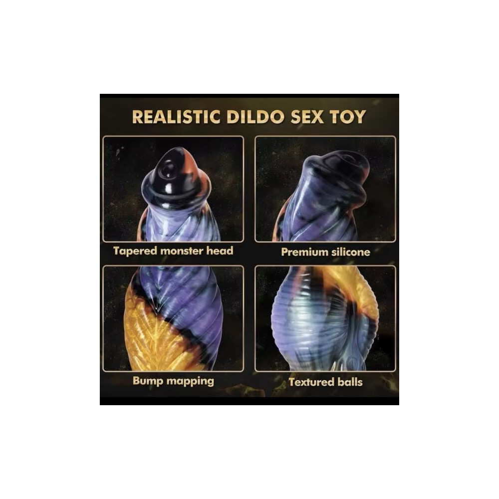 10" Realistic Telescopic Vibrator – Soft Silicone Dildo for G-Spot & Anal Stimulation