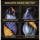 10" Realistic Telescopic Vibrator – Soft Silicone Dildo for G-Spot & Anal Stimulation