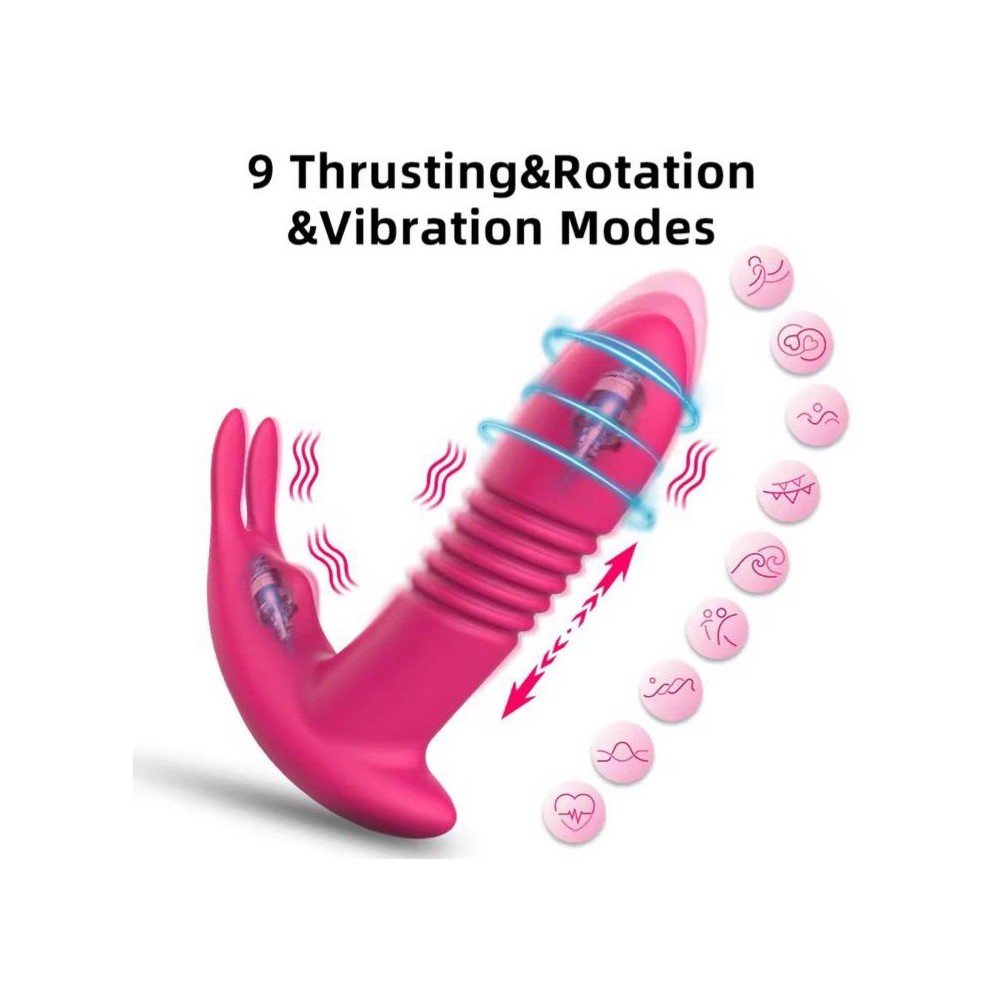 Telescopic Heating Wearable G-Spot Vibrator with Rotating Beads | Medical-Grade Silicone