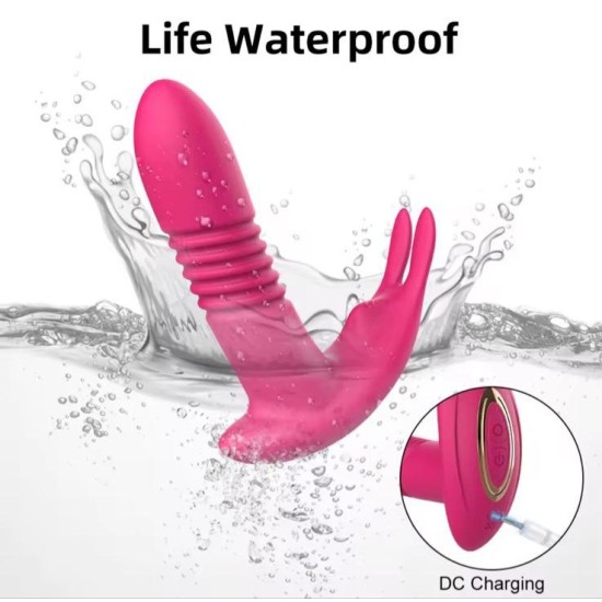 Telescopic Heating Wearable G-Spot Vibrator with Rotating Beads | Medical-Grade Silicone