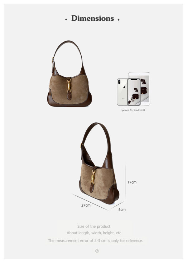 Versatile High Quality Genuine Leather Crossbody Bag Light G Lux Shoulder Bag Handbag Underarm Soft Crossbody Purse - Image 6