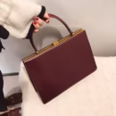 Vintage Clasp Women Handbags Medium Metal Frame Design High Quality Female Tote Bag