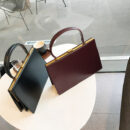 Vintage Clasp Women Handbags Medium Metal Frame Design High Quality Female Tote Bag
