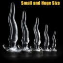 Huge Long Anal Plug 5 Size Prostate Massager Crystal Soft TPE Anus Dilator Vagina Stimulator Sex Toys For Women Men Gay