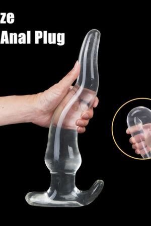 Huge Long Anal Plug 5 Size Prostate Massager Crystal Soft TPE Anus Dilator Vagina Stimulator Sex Toys For Women Men Gay