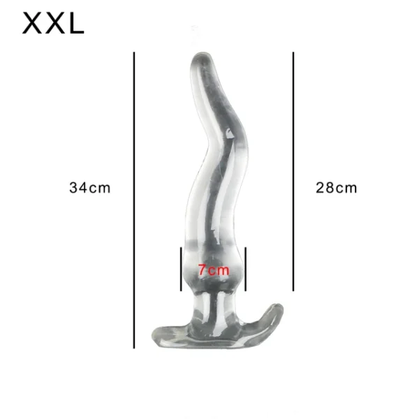 Huge Long Anal Plug 5 Size Prostate Massager Crystal Soft TPE Anus Dilator Vagina Stimulator Sex Toys For Women Men Gay - Image 11